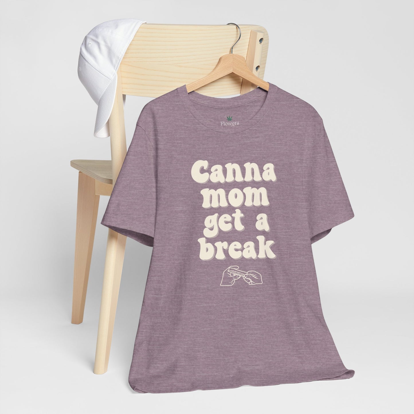 Canna Mom Get a Break Tee, Unisex Jersey T-Shirt, Cannabis Lover Gift, Relaxed Fit Tee, Perfect for Moms, Gift for 420 Celebrations