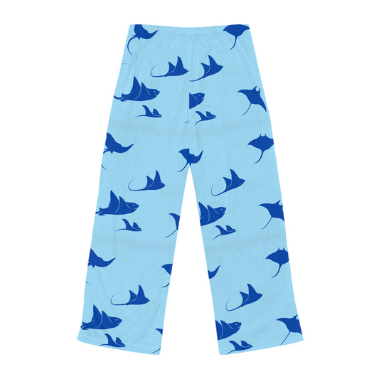 Stingray Women's Pajama Pants, Unique Lounge Sleepwear, Rare Ocean Lover Gift, Beachwear Bottoms, Underwater Animal PJ Trousers