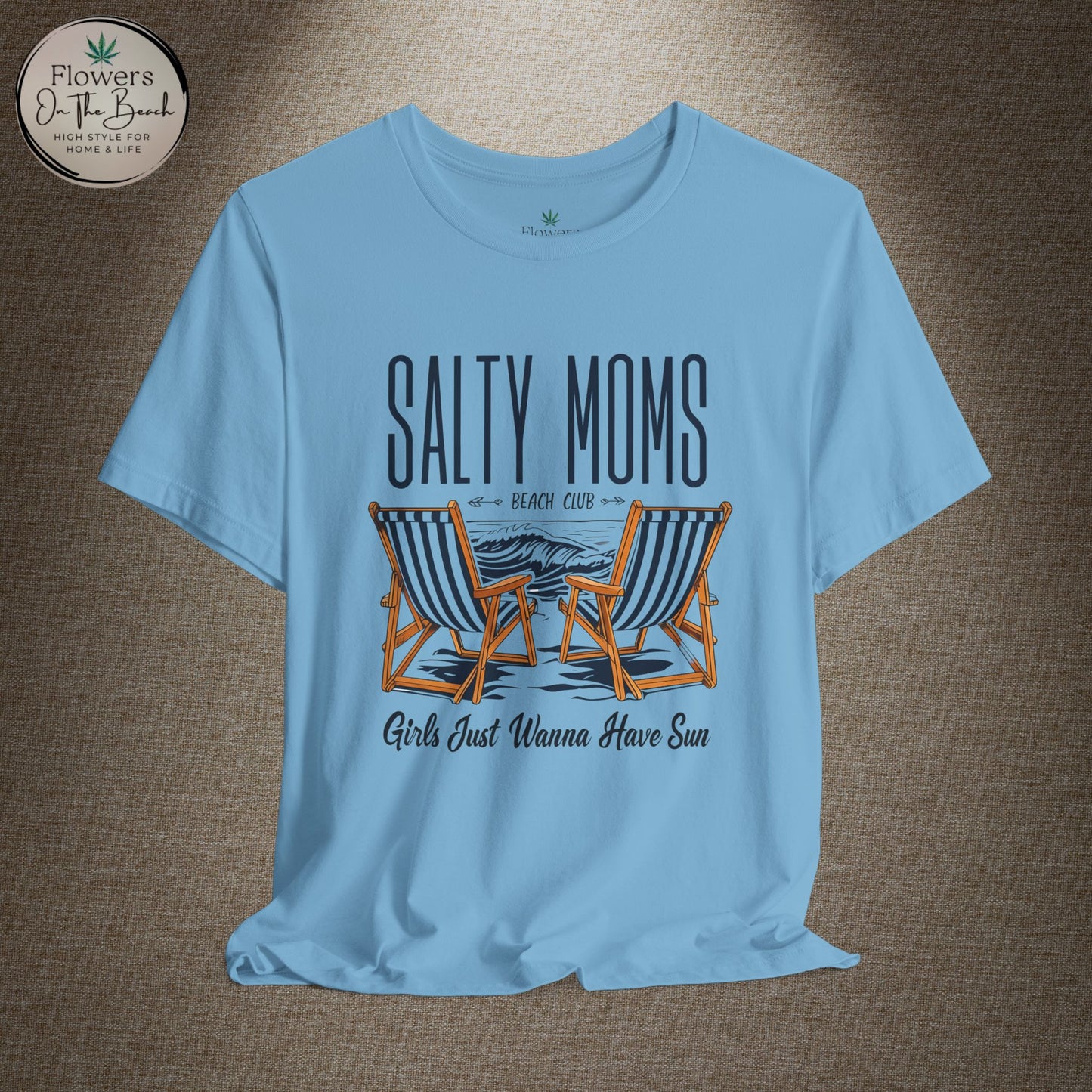 Salty Moms Beach Club Tee, Beachy Mom Tshirt, Beach Mom Theme Shirt, Coastal Mom Apparel, Gift for Mom, Beach Lover Mom