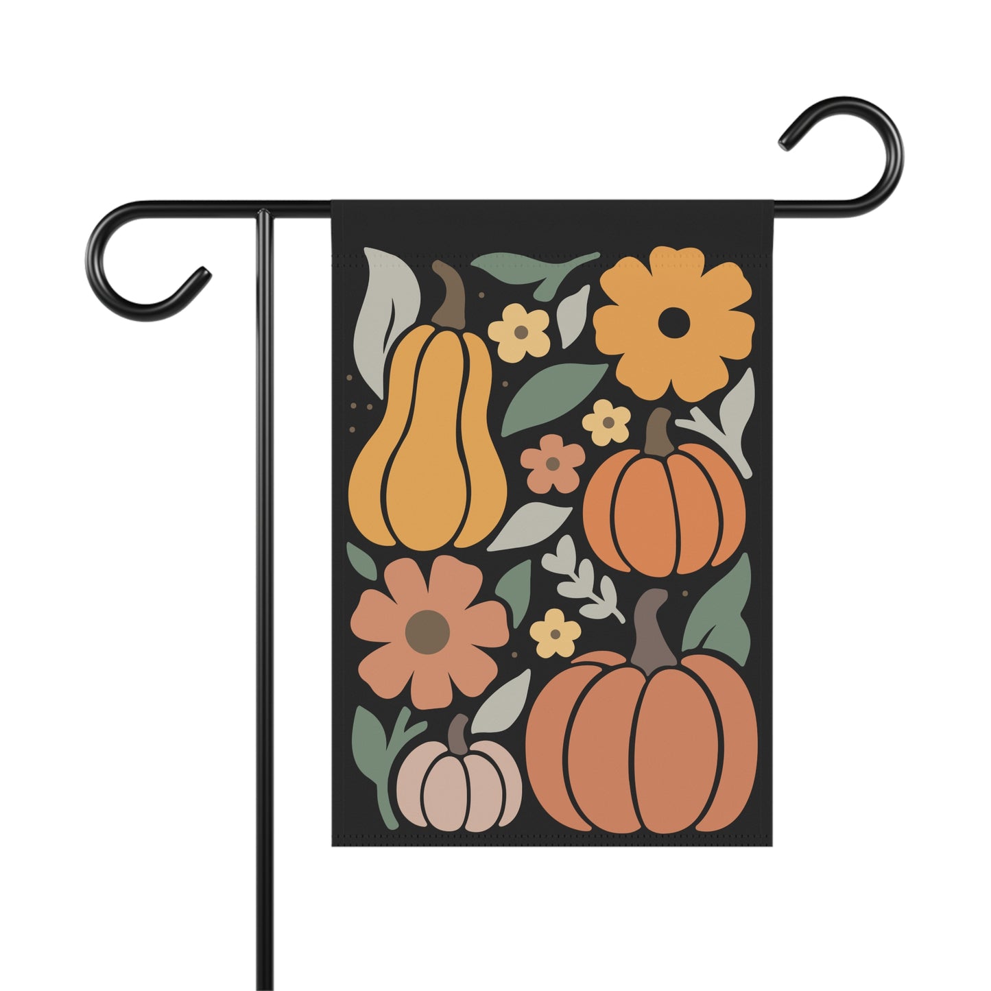 Boho Garden Banner, Unique Fall Flag, Boho Pumpkin Design, Garden Hanging Flag, Cute Fall Garden Flag, Boho Halloween, Boho Fall Decor