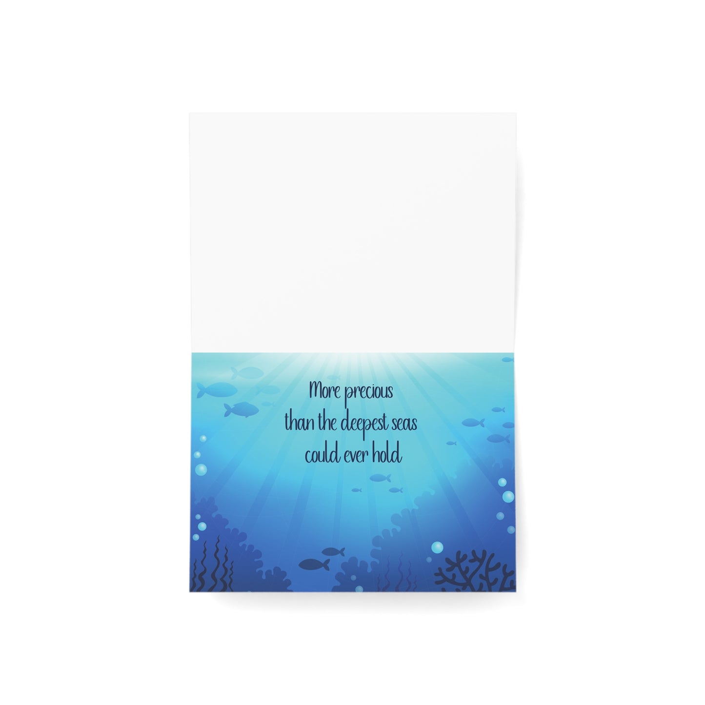 Treasure Love Note, Ocean Lovers Romantic Card, Divers Romantic Card, Navy or Sailor Romantic Card