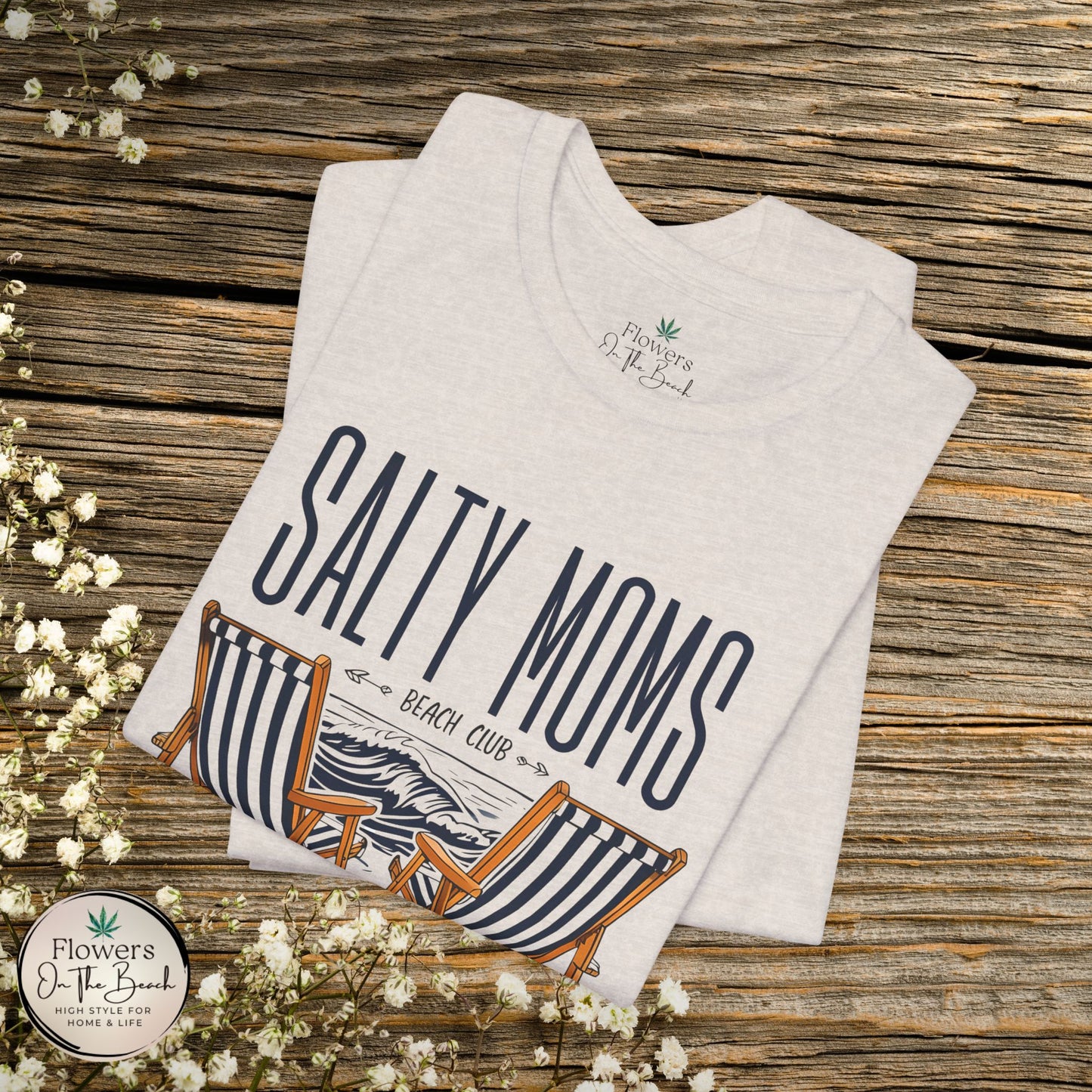 Salty Moms Beach Club Tee, Beachy Mom Tshirt, Beach Mom Theme Shirt, Coastal Mom Apparel, Gift for Mom, Beach Lover Mom
