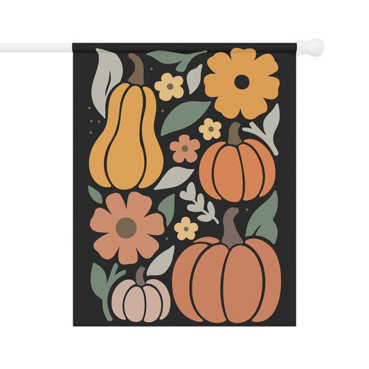 Boho Garden Banner, Unique Fall Flag, Boho Pumpkin Design, Garden Hanging Flag, Cute Fall Garden Flag, Boho Halloween, Boho Fall Decor