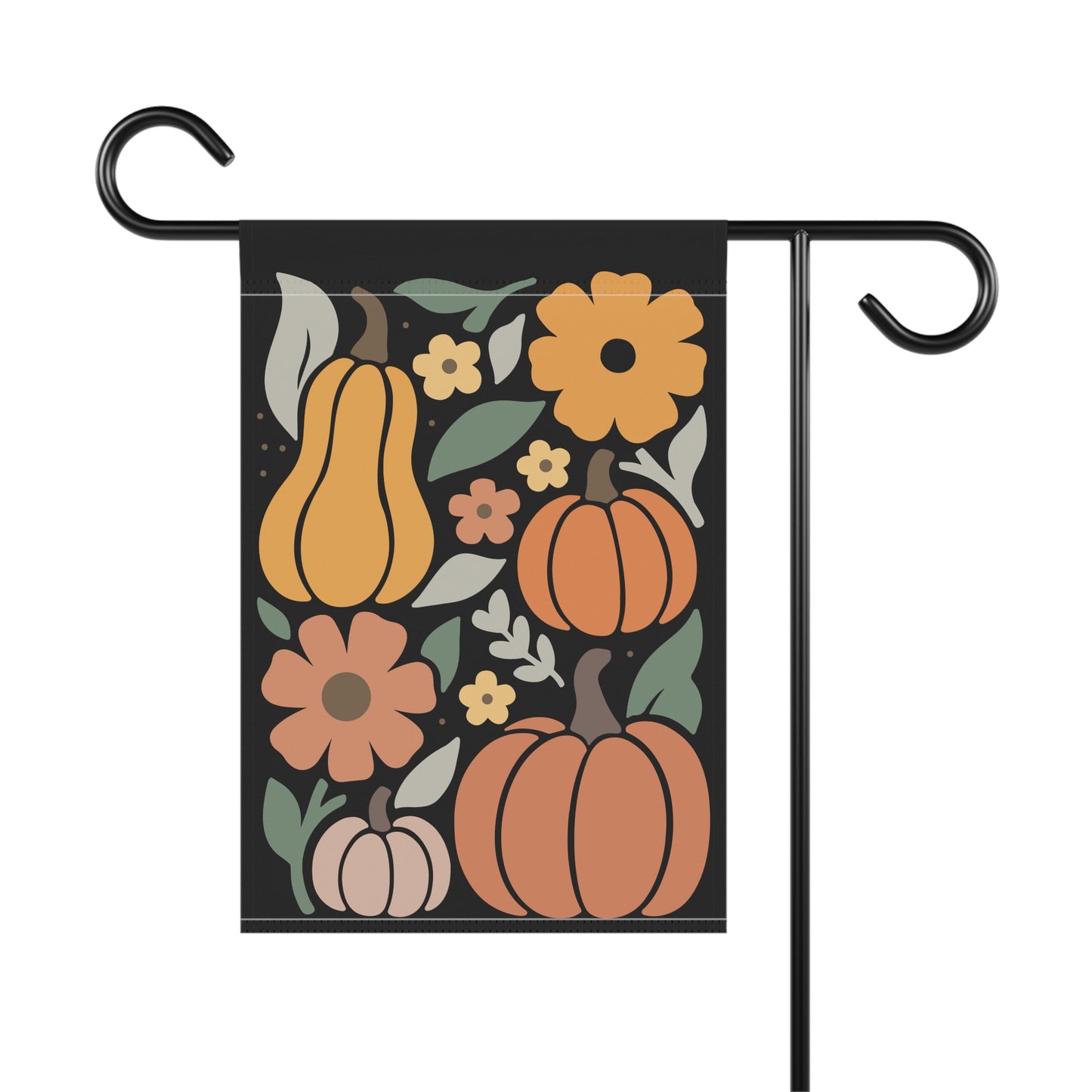 Boho Garden Banner, Unique Fall Flag, Boho Pumpkin Design, Garden Hanging Flag, Cute Fall Garden Flag, Boho Halloween, Boho Fall Decor