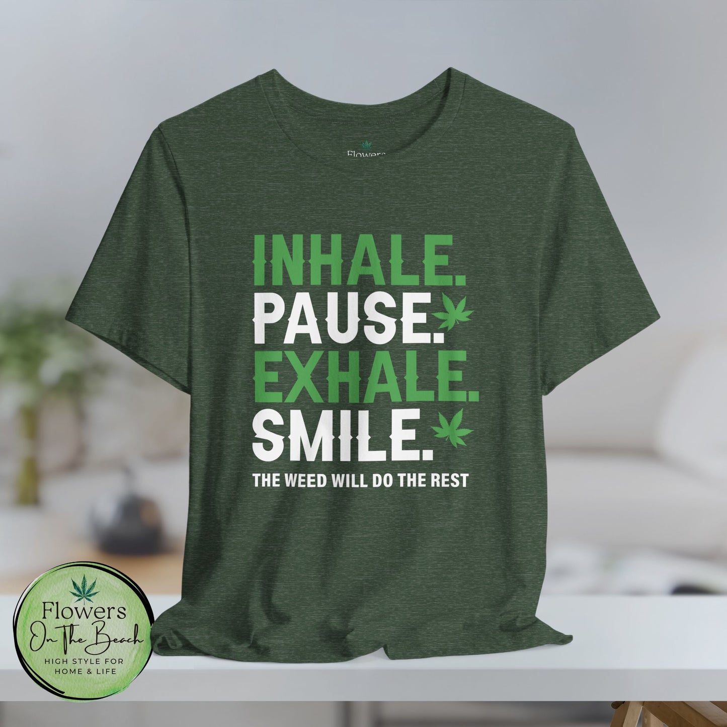 Stoner T-Shirt, Cannabis Tee, Weed Shirt, Marijuana Top, Chill Vibes Unisex Jersey Short Sleeve Tee