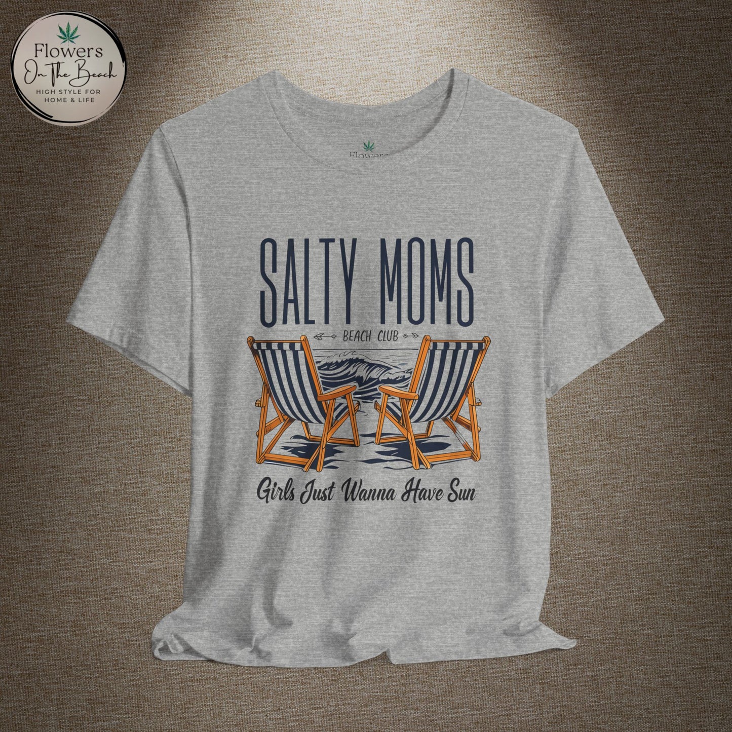 Salty Moms Beach Club Tee, Beachy Mom Tshirt, Beach Mom Theme Shirt, Coastal Mom Apparel, Gift for Mom, Beach Lover Mom