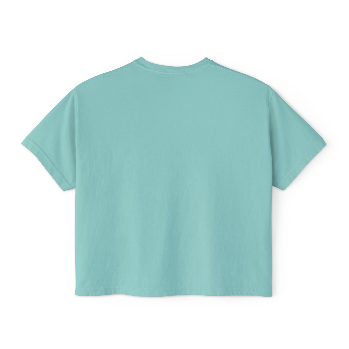Beachy Women's Boxy Tee, Crop Tshirt, Beach Theme Shirt, Summer Vibes Top, Vacation Apparel