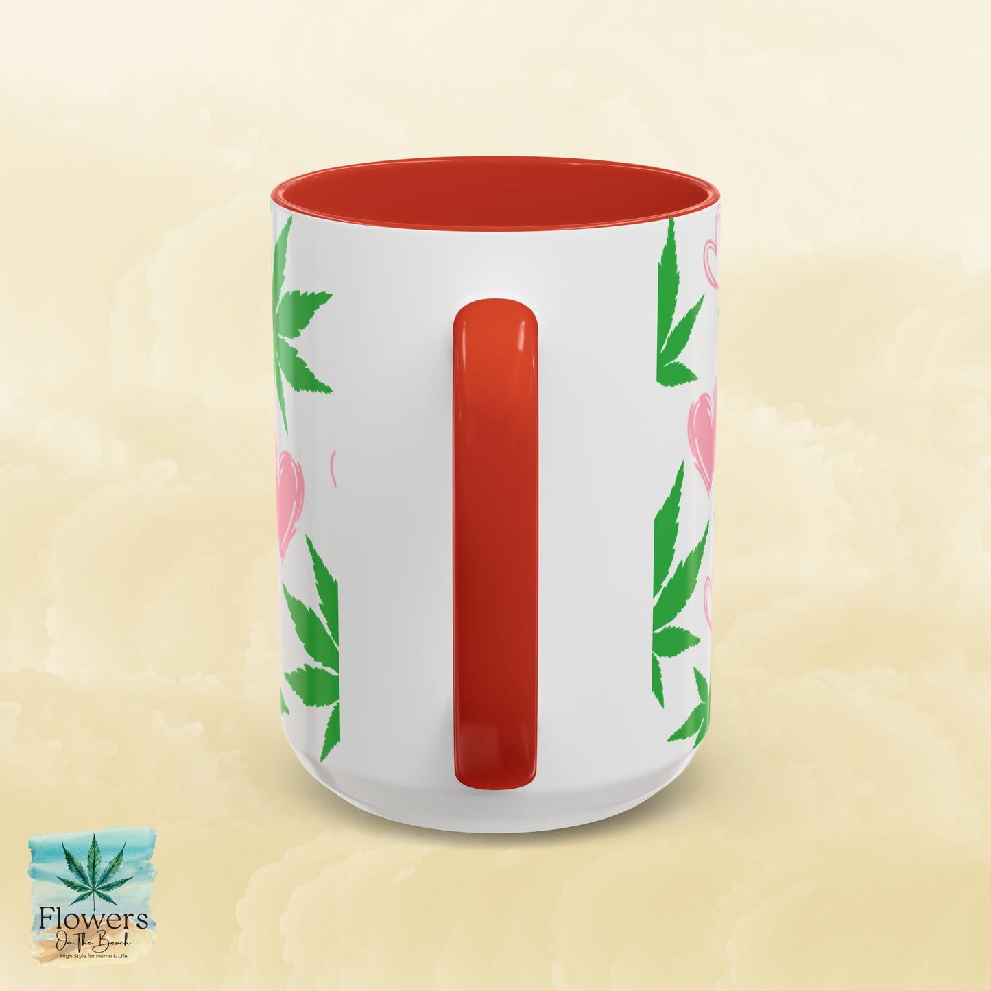 Mug, Simple and Stylish Stoner Valentine's Day Coffee Cup, Romantic Weed Lover Gift, Cannabis Culture 420, 11 or 15oz