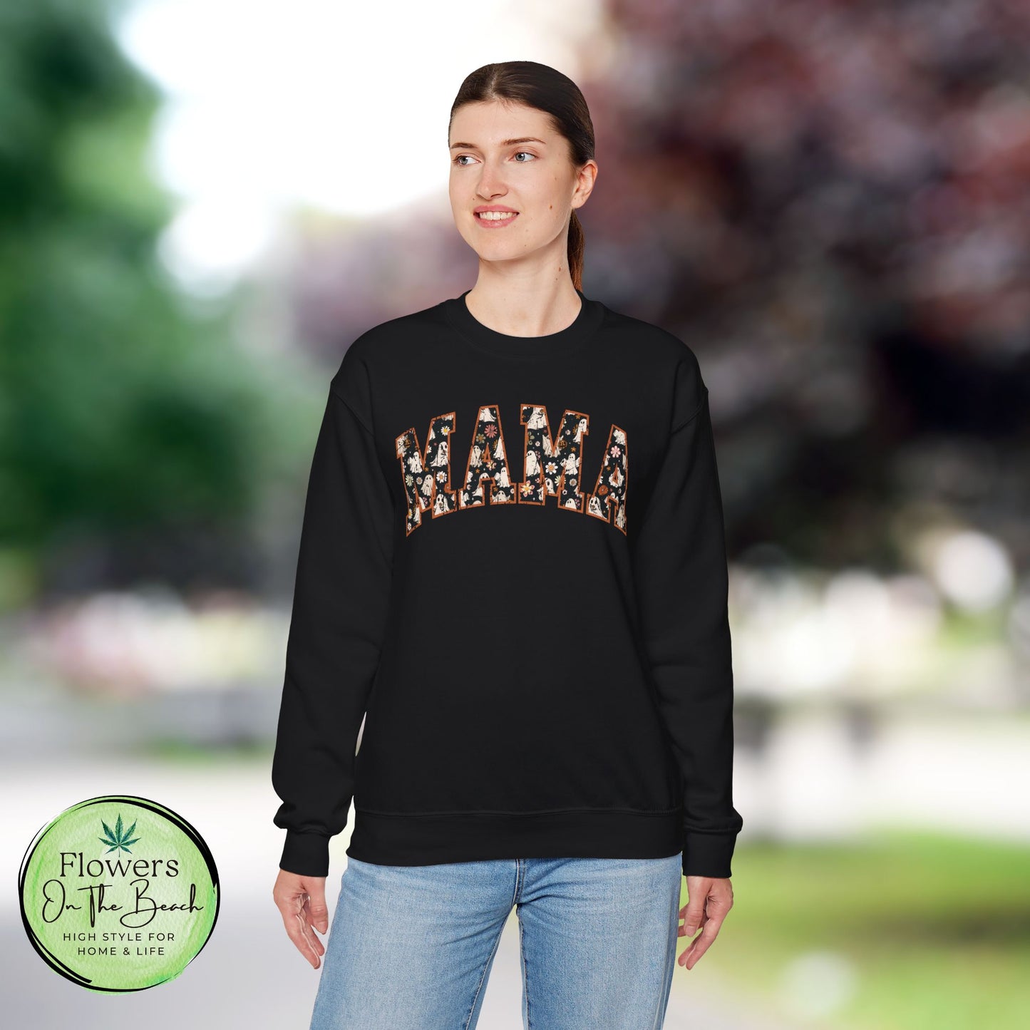 Halloween Mama Letters Sweatshirt