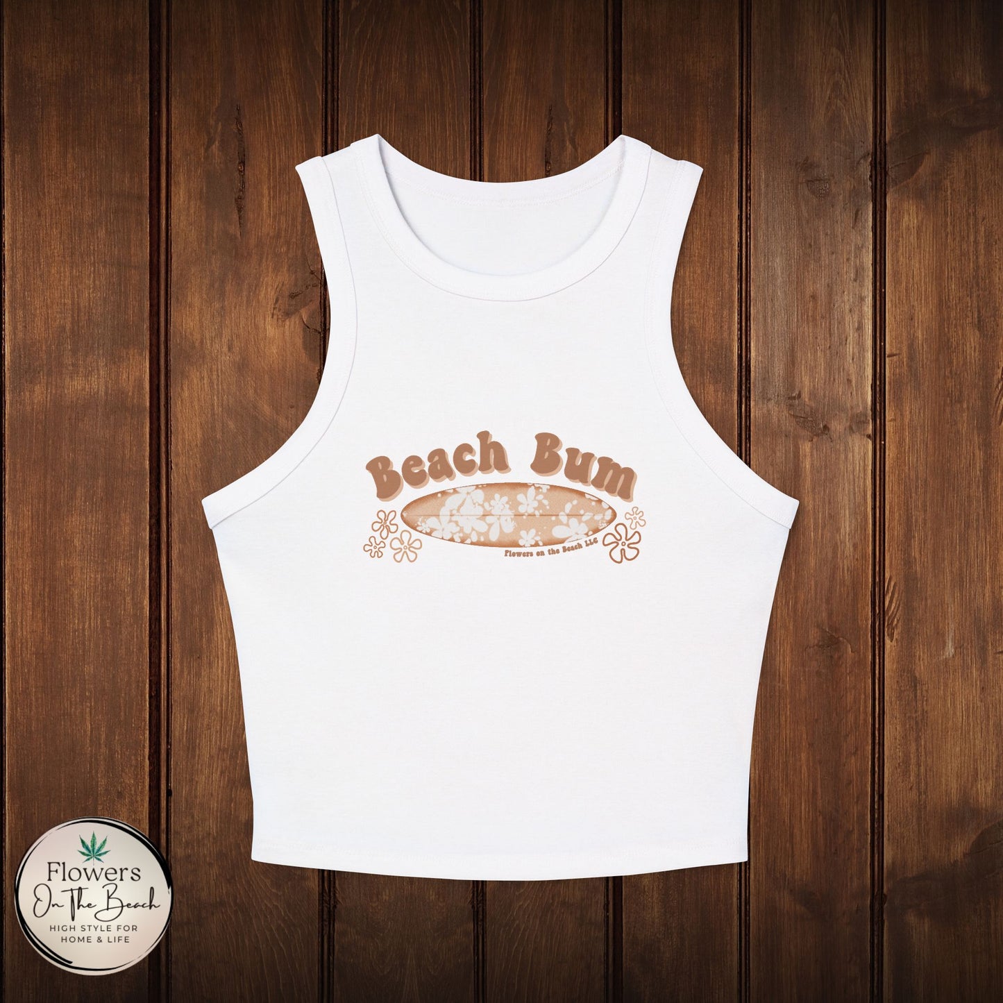 Beach Bum Tank Top, Tank Top with Surfboard, Women's Summer Sleeveless Shirt, Beach Lover Gift, Surfing Apparel