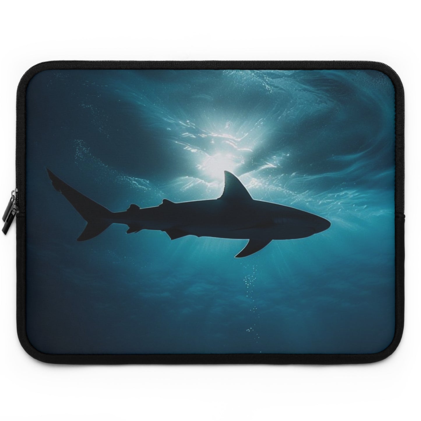 Shark Laptop Sleeve, Whitetip Shark, Shark Lover Gift, Ocean Animal Tech Case, Marine Life Computer Cover