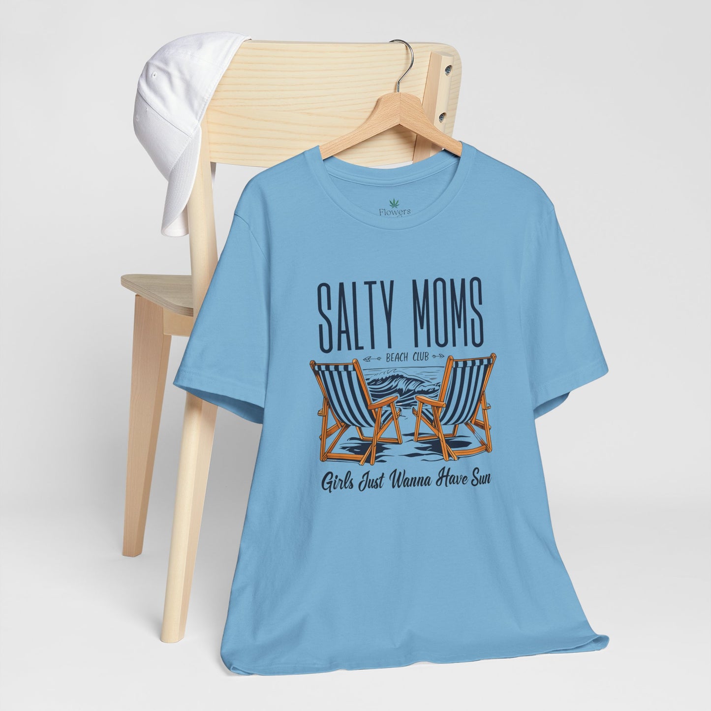 Salty Moms Beach Club Tee, Beachy Mom Tshirt, Beach Mom Theme Shirt, Coastal Mom Apparel, Gift for Mom, Beach Lover Mom