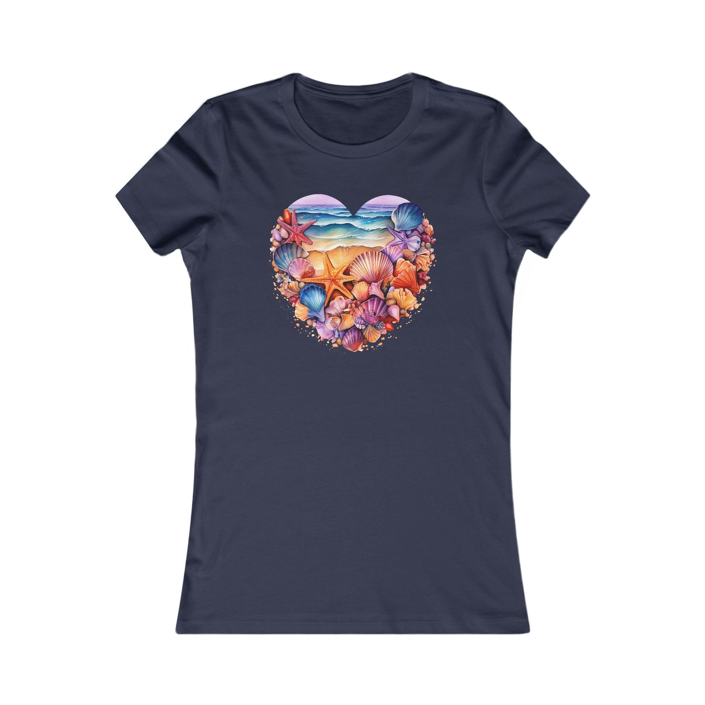 Beachy Women's Tee, Heart Graphic T-Shirt for Her, Love Shirt Gift, Romantic Casual Top, Red and White Summer Apparel