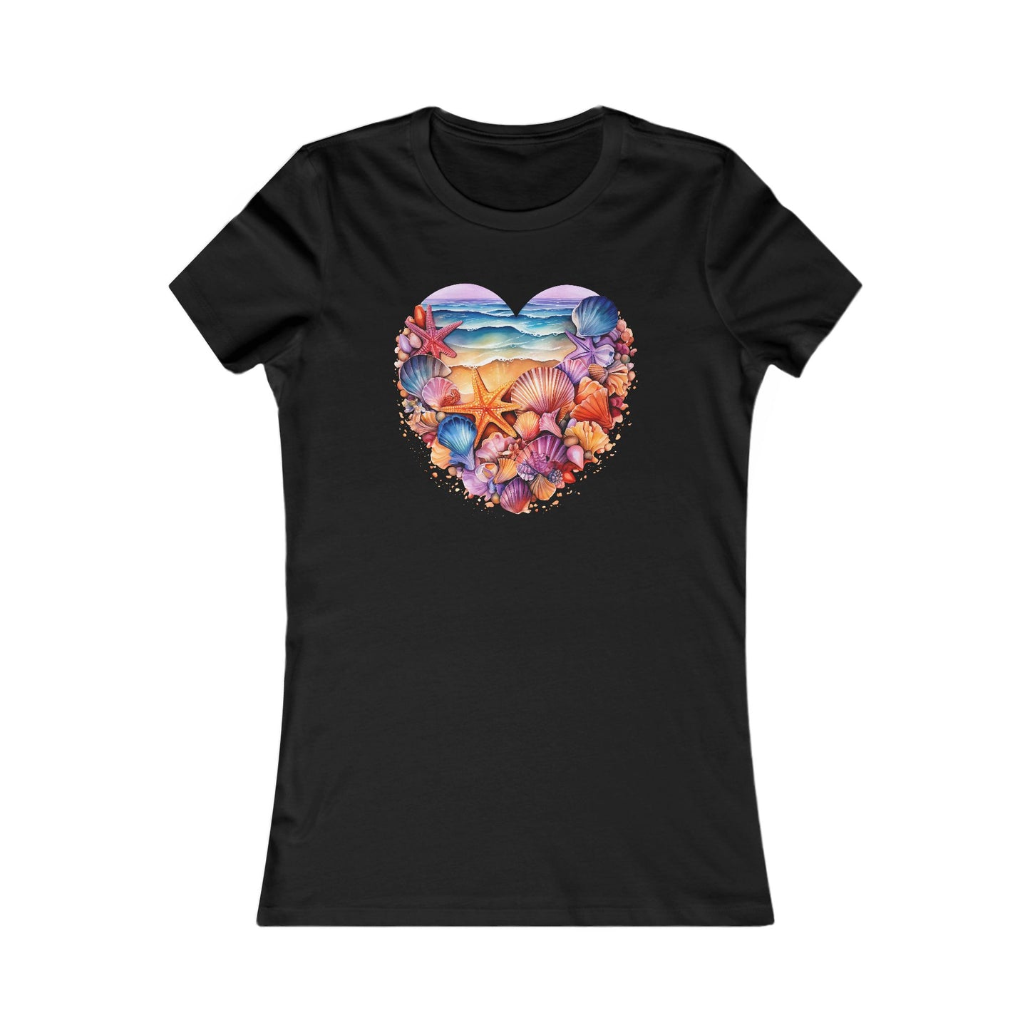 Beachy Women's Tee, Heart Graphic T-Shirt for Her, Love Shirt Gift, Romantic Casual Top, Red and White Summer Apparel