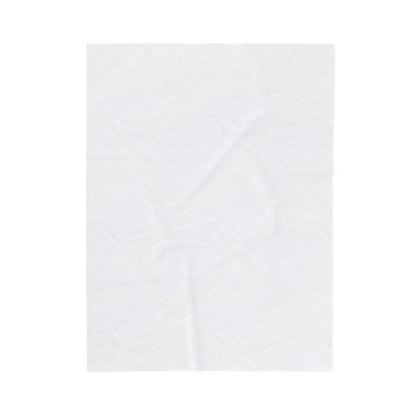 Velveteen Plush Blanket, Sandy Colored with Green Starfish, Beachy Design