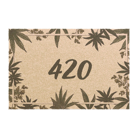 Doormat - Unique Cannabis-Inspired Welcome Mat, Stoner 420 Marijuana Lover Gift