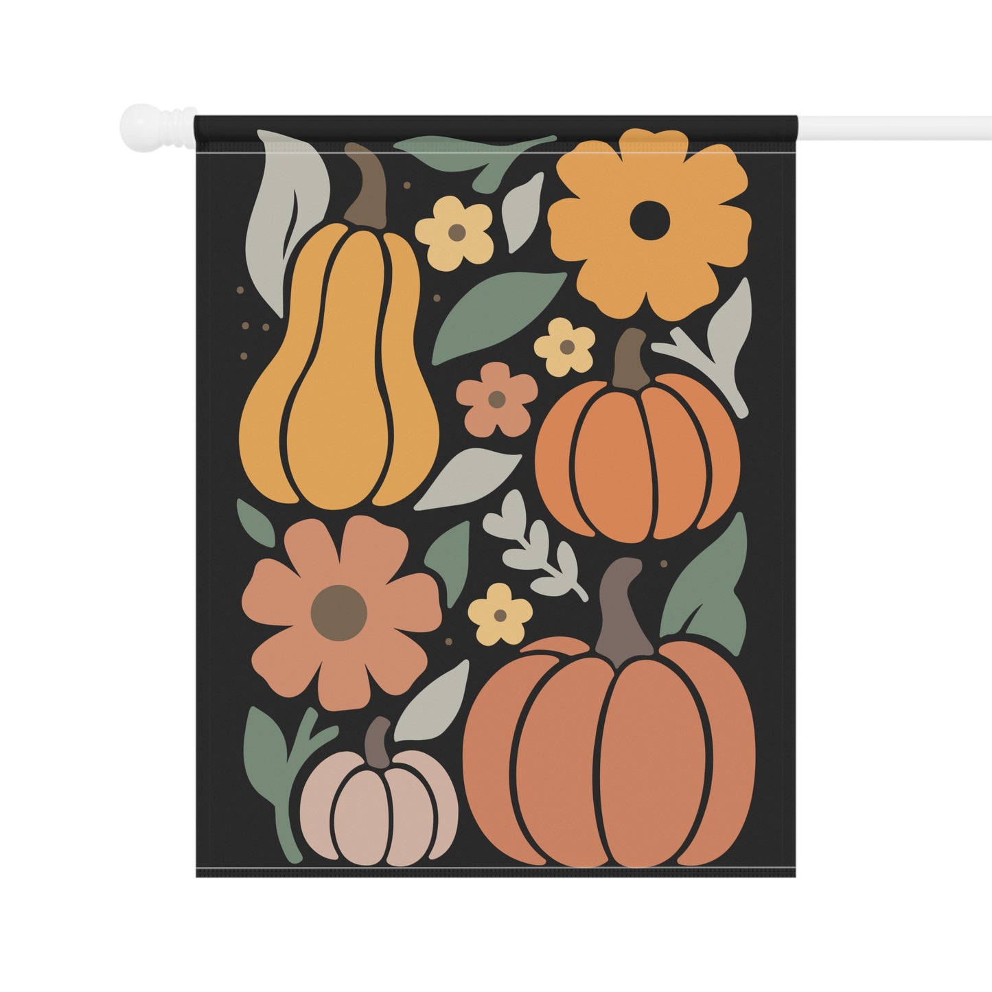 Boho Garden Banner, Unique Fall Flag, Boho Pumpkin Design, Garden Hanging Flag, Cute Fall Garden Flag, Boho Halloween, Boho Fall Decor