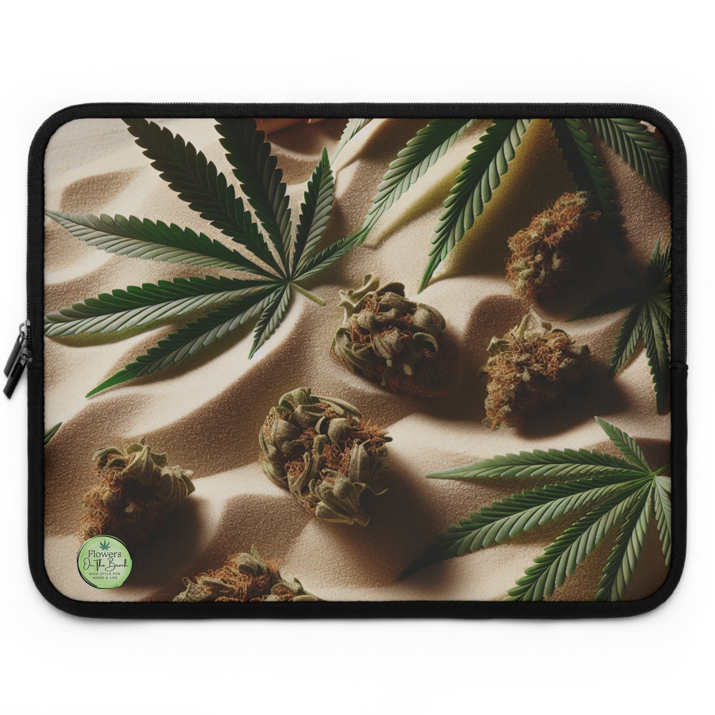 Weed Laptop Sleeve, Stoner Laptop Sleeve, Beach Stoner Laptop Sleeve, Laptop Gift, Gift for Her, Gifts for Stoners