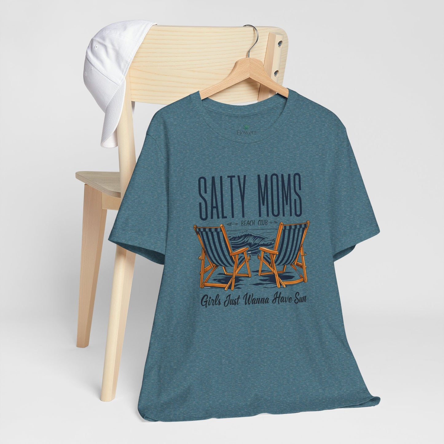Salty Moms Beach Club Tee, Beachy Mom Tshirt, Beach Mom Theme Shirt, Coastal Mom Apparel, Gift for Mom, Beach Lover Mom