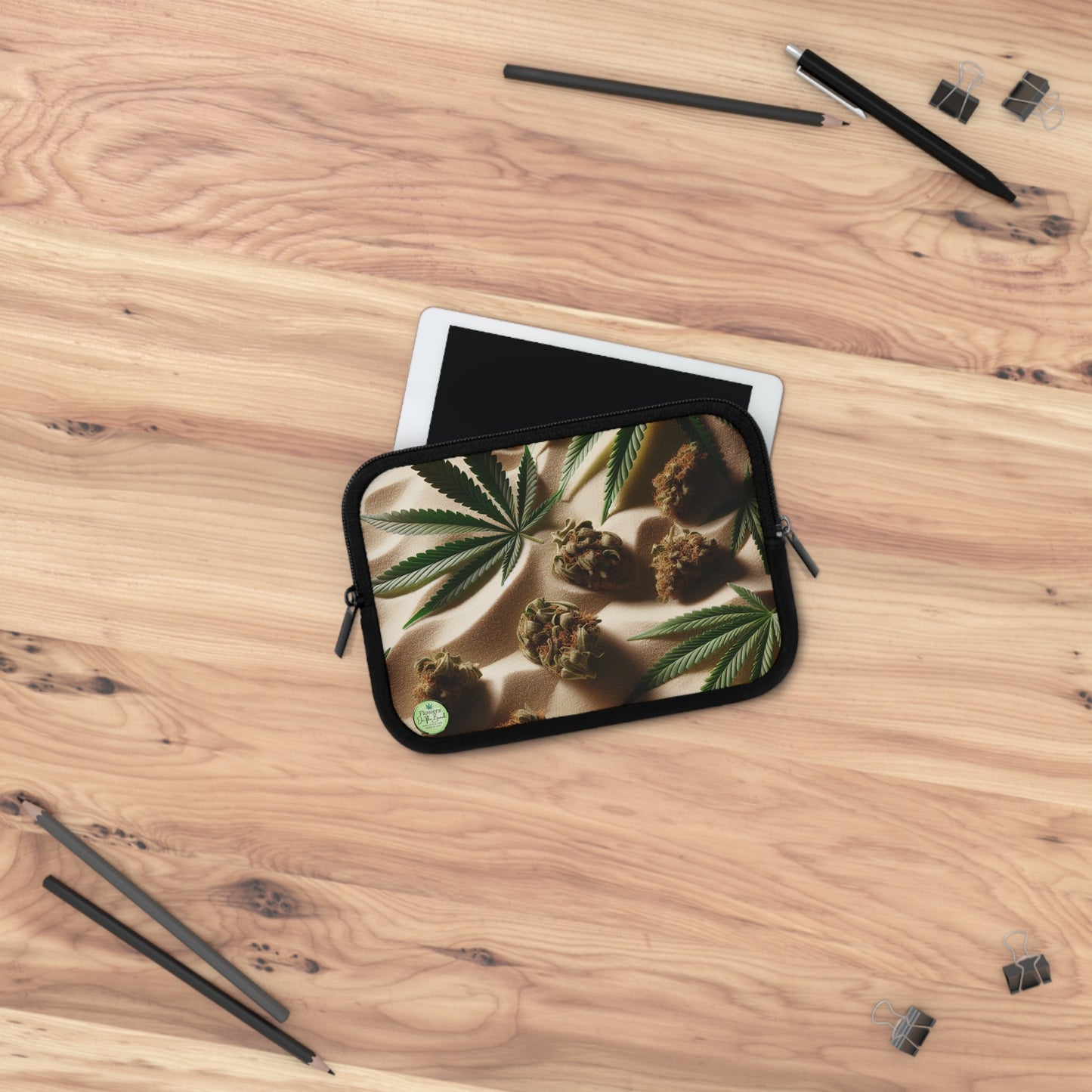 Weed Laptop Sleeve, Stoner Laptop Sleeve, Beach Stoner Laptop Sleeve, Laptop Gift, Gift for Her, Gifts for Stoners