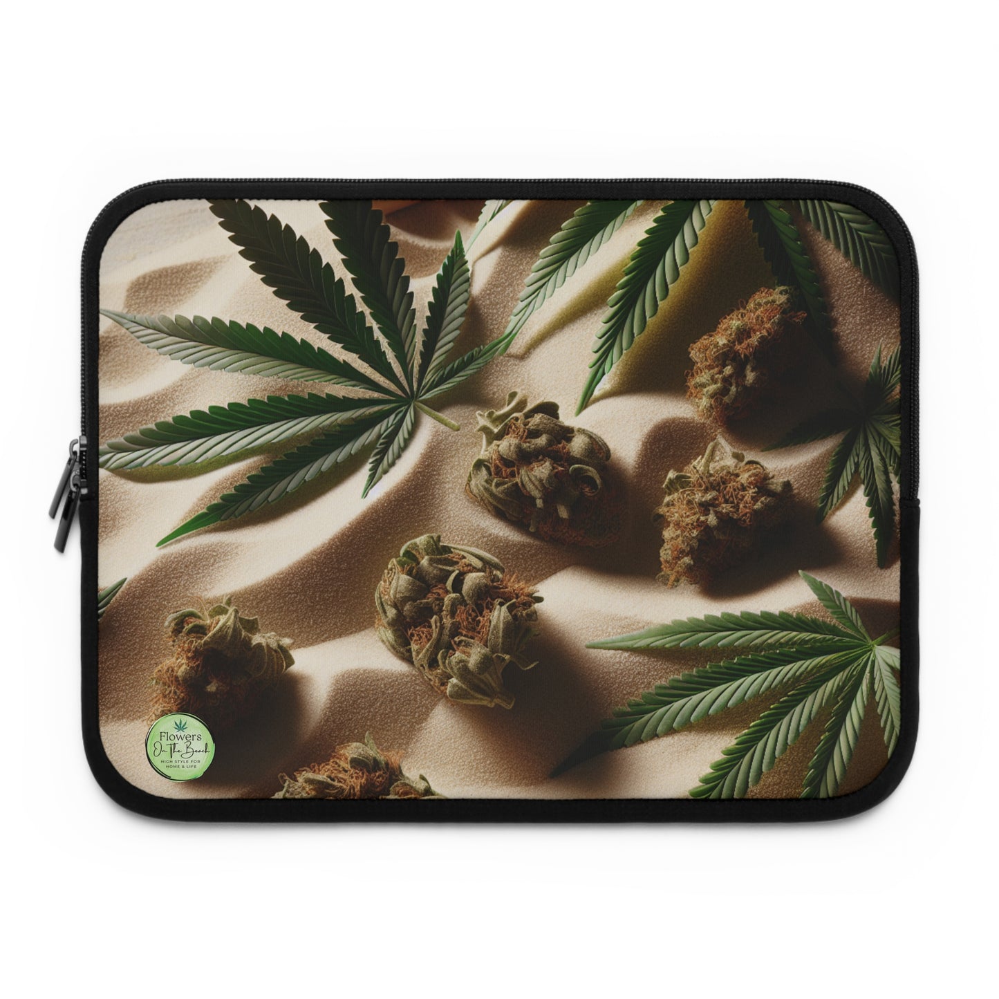 Weed Laptop Sleeve, Stoner Laptop Sleeve, Beach Stoner Laptop Sleeve, Laptop Gift, Gift for Her, Gifts for Stoners