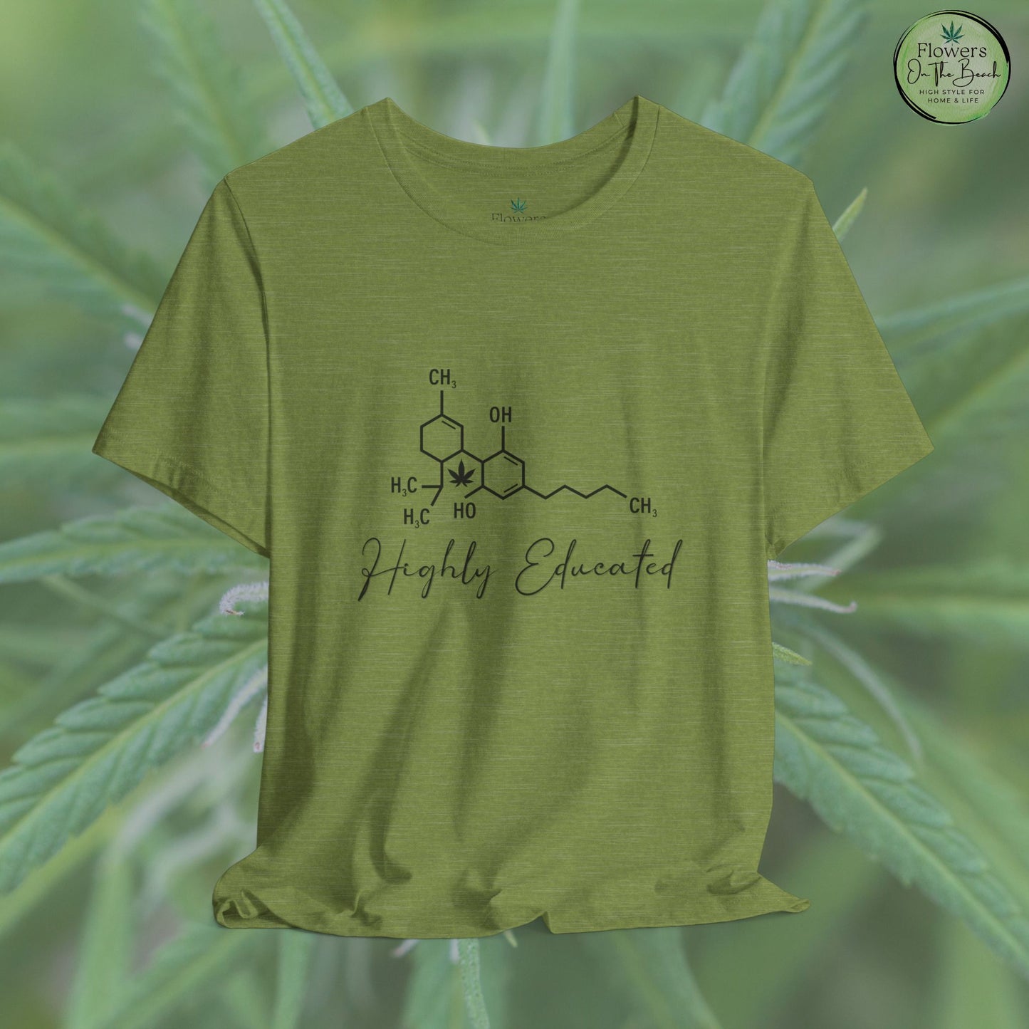 Stoner Pun Tee, Cannabis Chemistry Shirt, Highly Educated Tshirt, Funny Weed Top, Unisex Stoner Gift, 420 Apparel