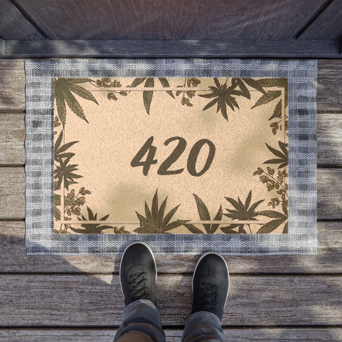 Doormat - Unique Cannabis-Inspired Welcome Mat, Stoner 420 Marijuana Lover Gift