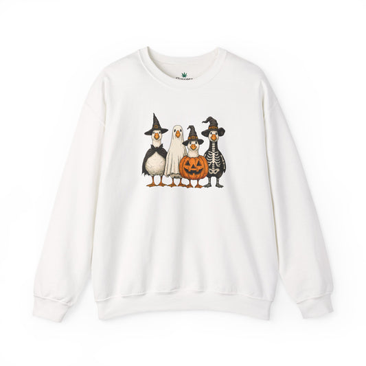 Cute Halloween Crewneck, Halloween Duck, Spooky Halloween Crewneck Sweatshirt, Funny Halloween Attire, Unisex Sweater for Fall, Cozy Sweatshirt, Pumpkin Decor