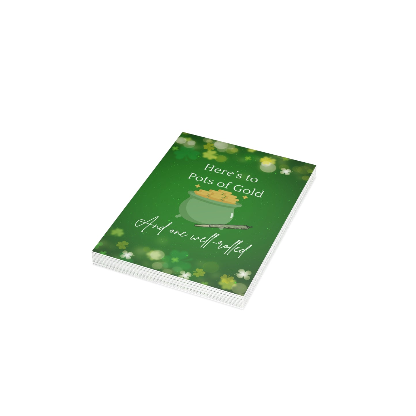 10 pack Postcard Bundle w/envelopes, Clever Cannabis Postcard, Stoner St Patricks Day Postcards,, Gift for Potheads, Marijuana Lovers, 420