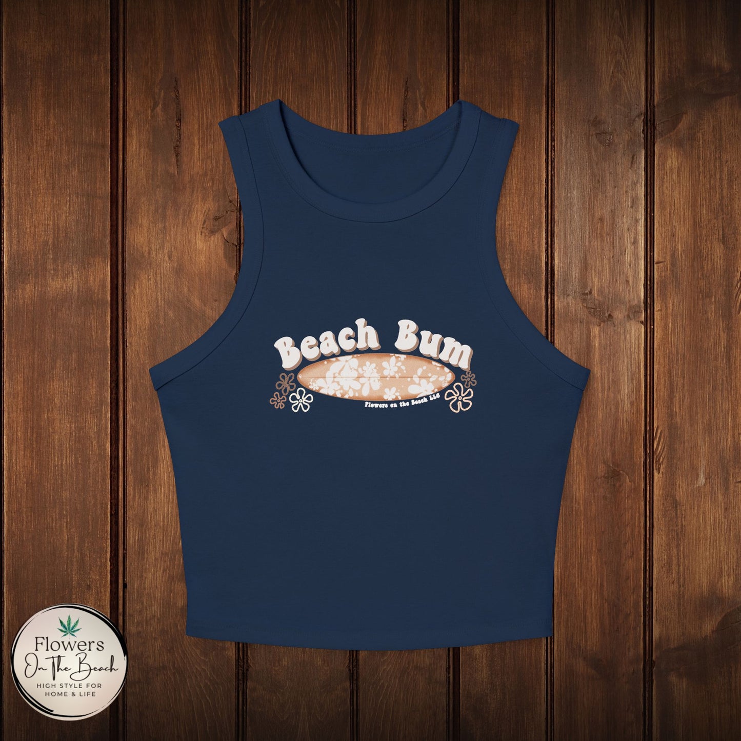 Beach Bum Tank Top, Tank Top with Surfboard, Women's Summer Sleeveless Shirt, Beach Lover Gift, Surfing Apparel