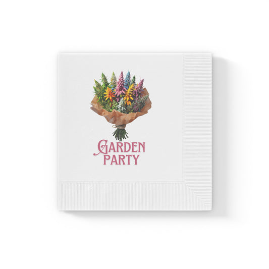 Garden Party Napkins, Cannabis Flower Bouquet Napkins, Weed Flower Bouquet Napkins, Weed Pun Gift