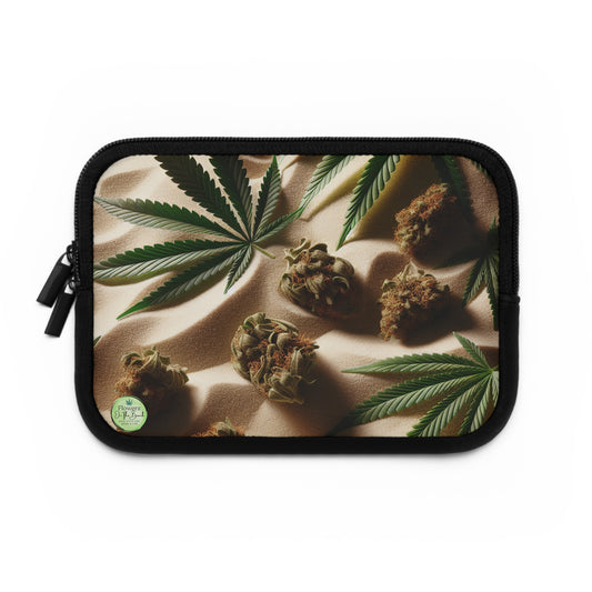 Weed Laptop Sleeve, Stoner Laptop Sleeve, Beach Stoner Laptop Sleeve, Laptop Gift, Gift for Her, Gifts for Stoners