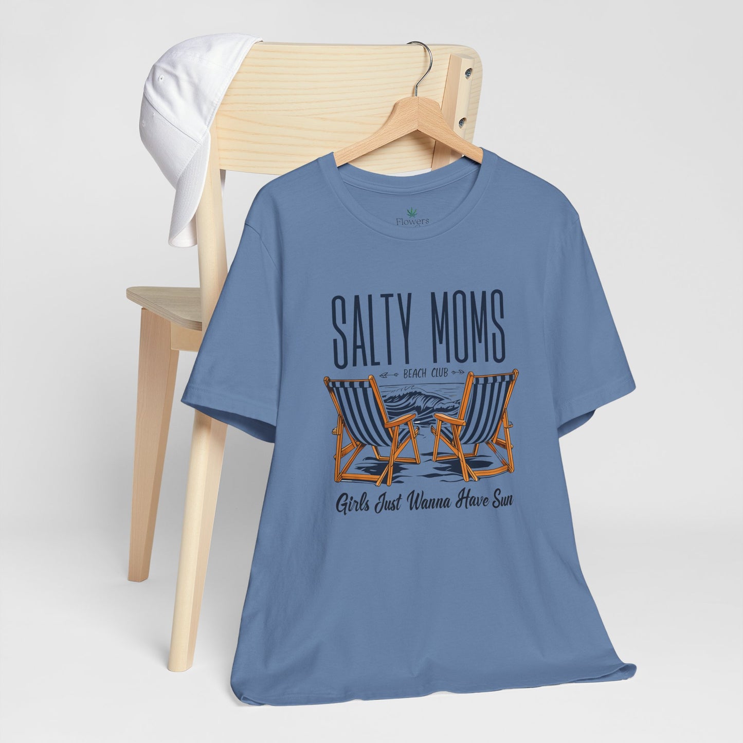 Salty Moms Beach Club Tee, Beachy Mom Tshirt, Beach Mom Theme Shirt, Coastal Mom Apparel, Gift for Mom, Beach Lover Mom