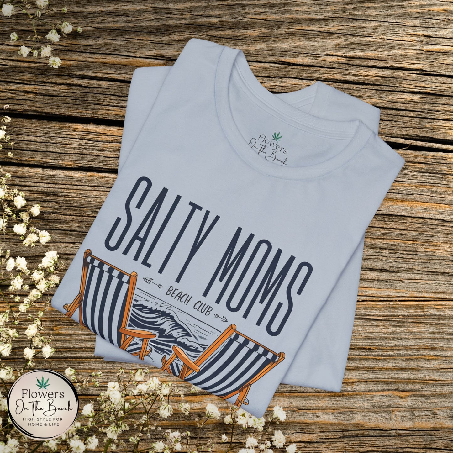 Salty Moms Beach Club Tee, Beachy Mom Tshirt, Beach Mom Theme Shirt, Coastal Mom Apparel, Gift for Mom, Beach Lover Mom