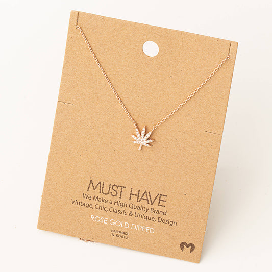 Elevated Cannabis Pendant Necklace