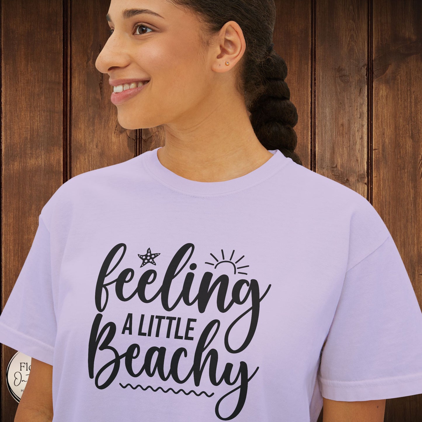 Beachy Women's Boxy Tee, Crop Tshirt, Beach Theme Shirt, Summer Vibes Top, Vacation Apparel
