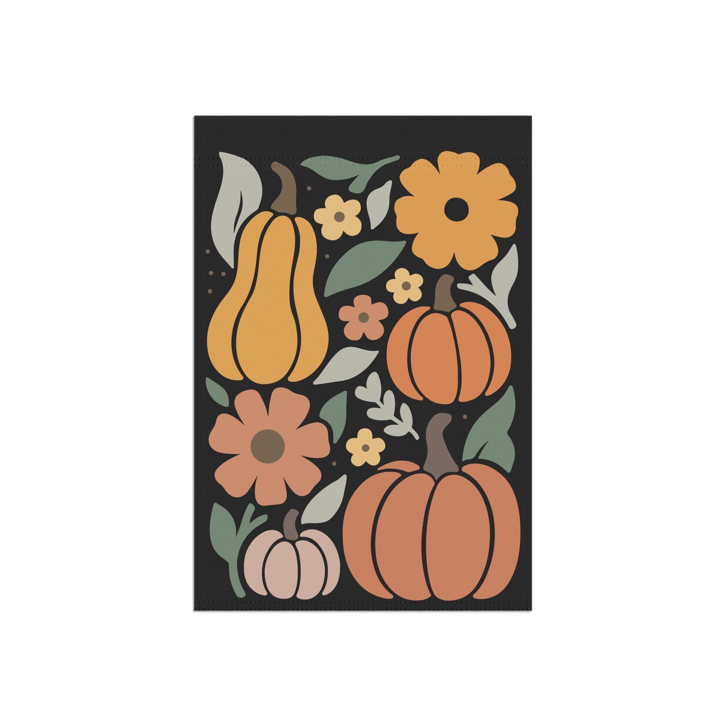 Boho Garden Banner, Unique Fall Flag, Boho Pumpkin Design, Garden Hanging Flag, Cute Fall Garden Flag, Boho Halloween, Boho Fall Decor
