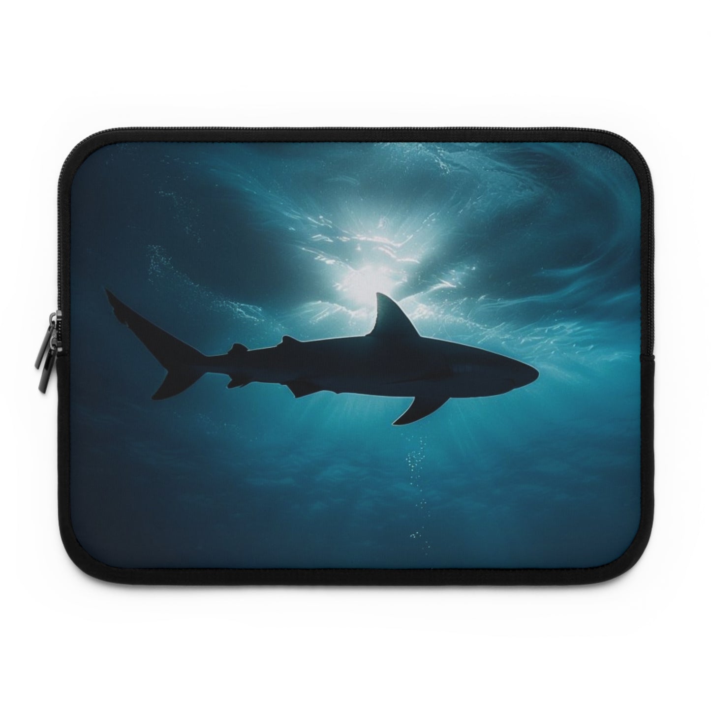 Shark Laptop Sleeve, Whitetip Shark, Shark Lover Gift, Ocean Animal Tech Case, Marine Life Computer Cover