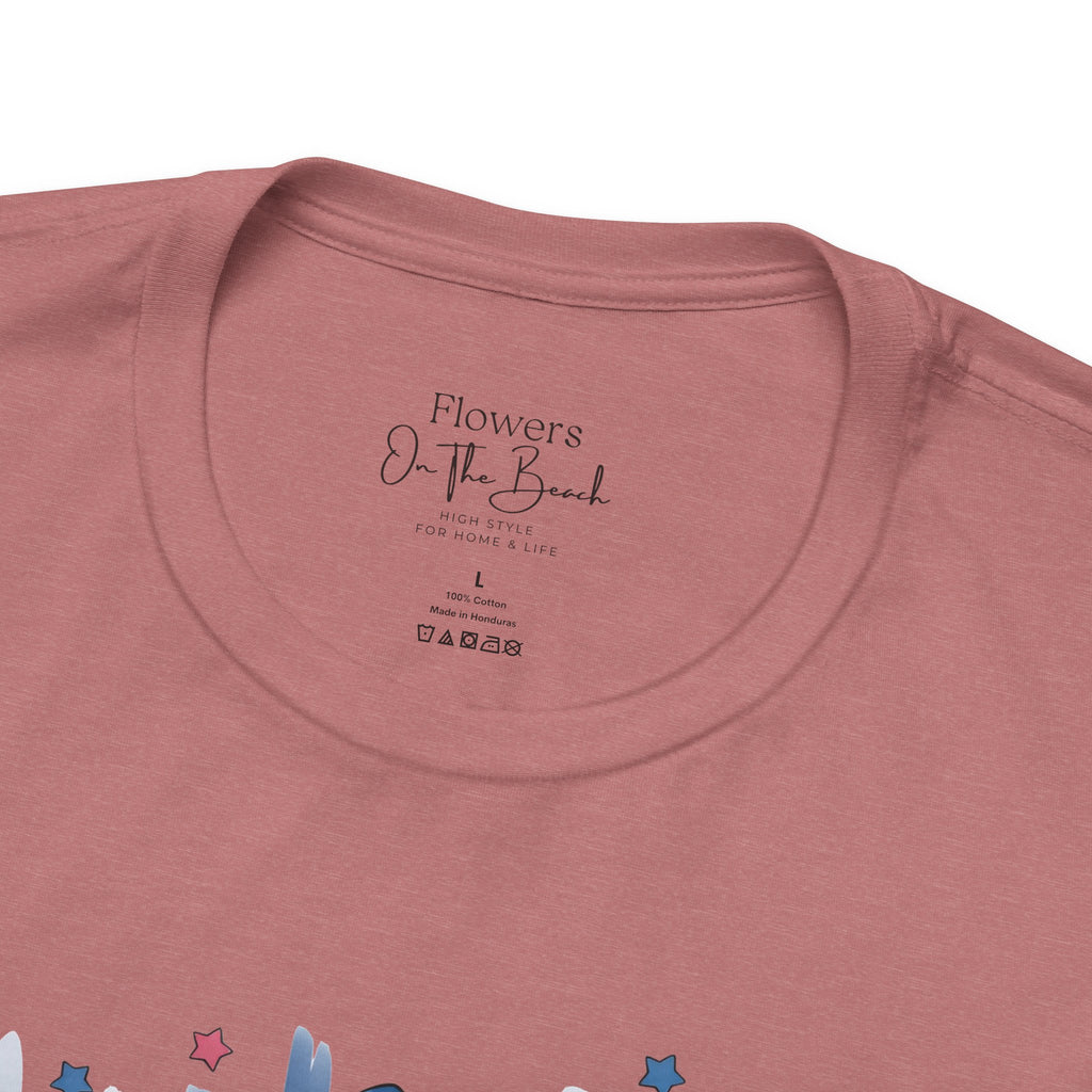 All-American Girl Highland Cow T-Shirt — Patriotic Cute Cow Tee