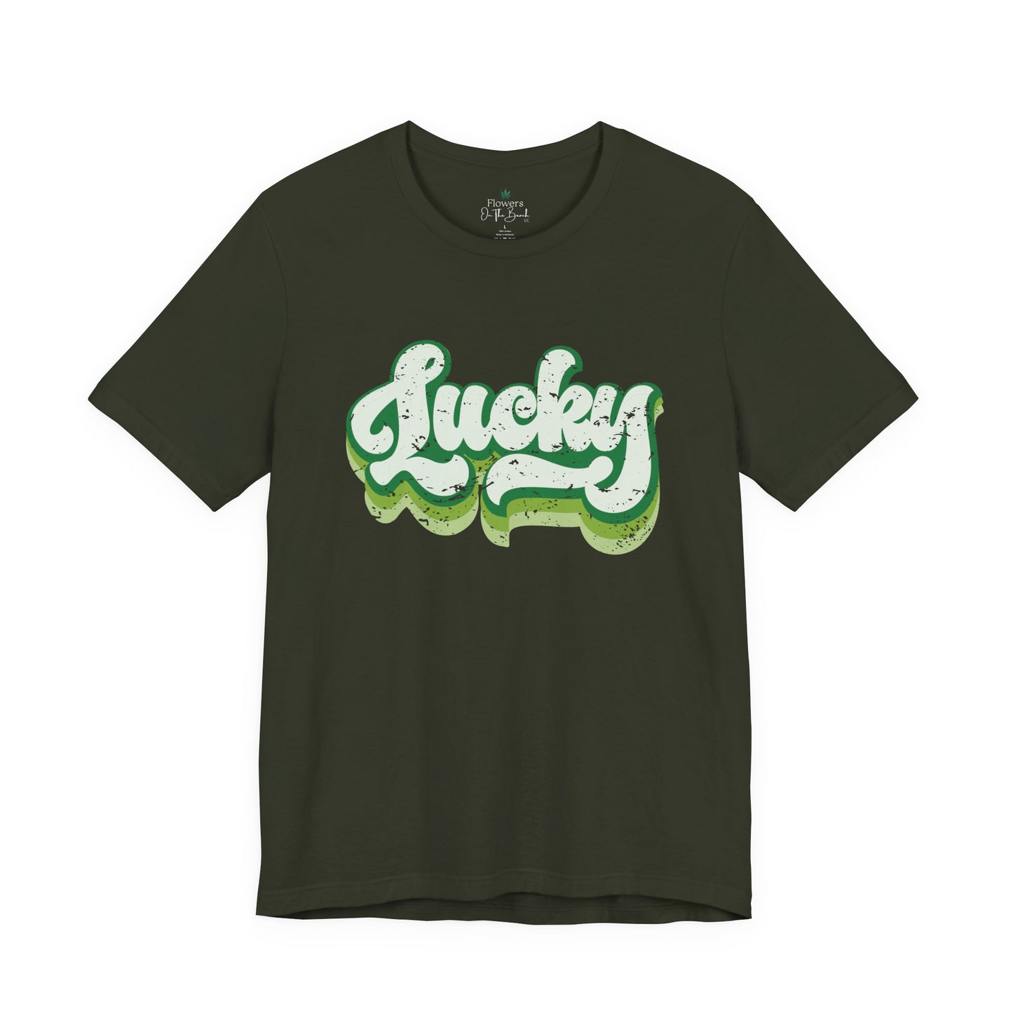 St Patrick's Day Lucky Tee, Simple Retro Unisex Jersey Shirt, Irish Shamrock Top, Green Clover T-Shirt Gift, Vintage Festival Clothing