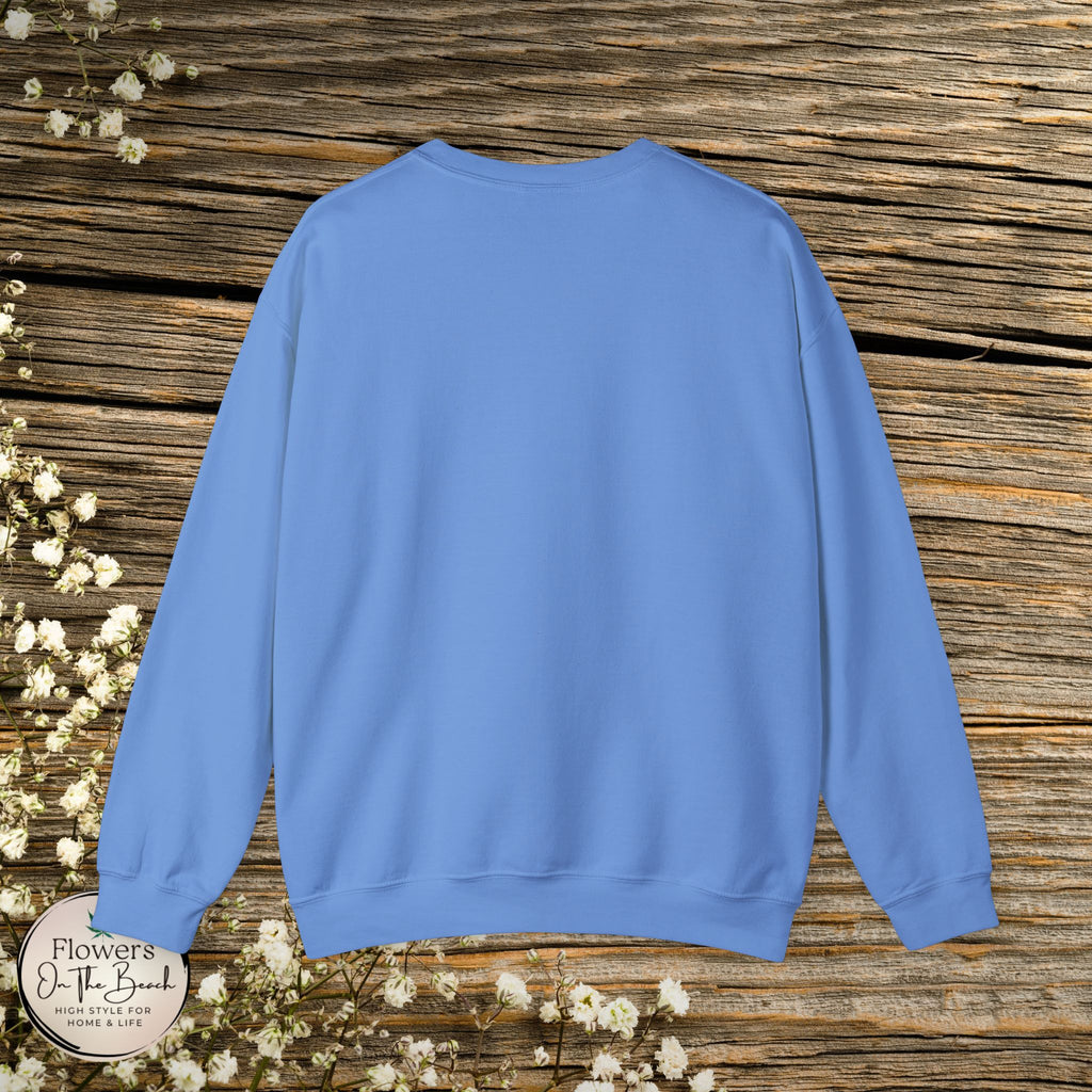 Floral Mama Coquette Blue Flowers Crewneck Sweatshirt