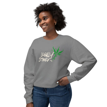 Stoner Gift Long-Sleeved T, Stoner Tshirt Gift, "Legally Stoned" Lightweight Sweatshirt, Gift for Stoner Friend, 420 Sweatshirt