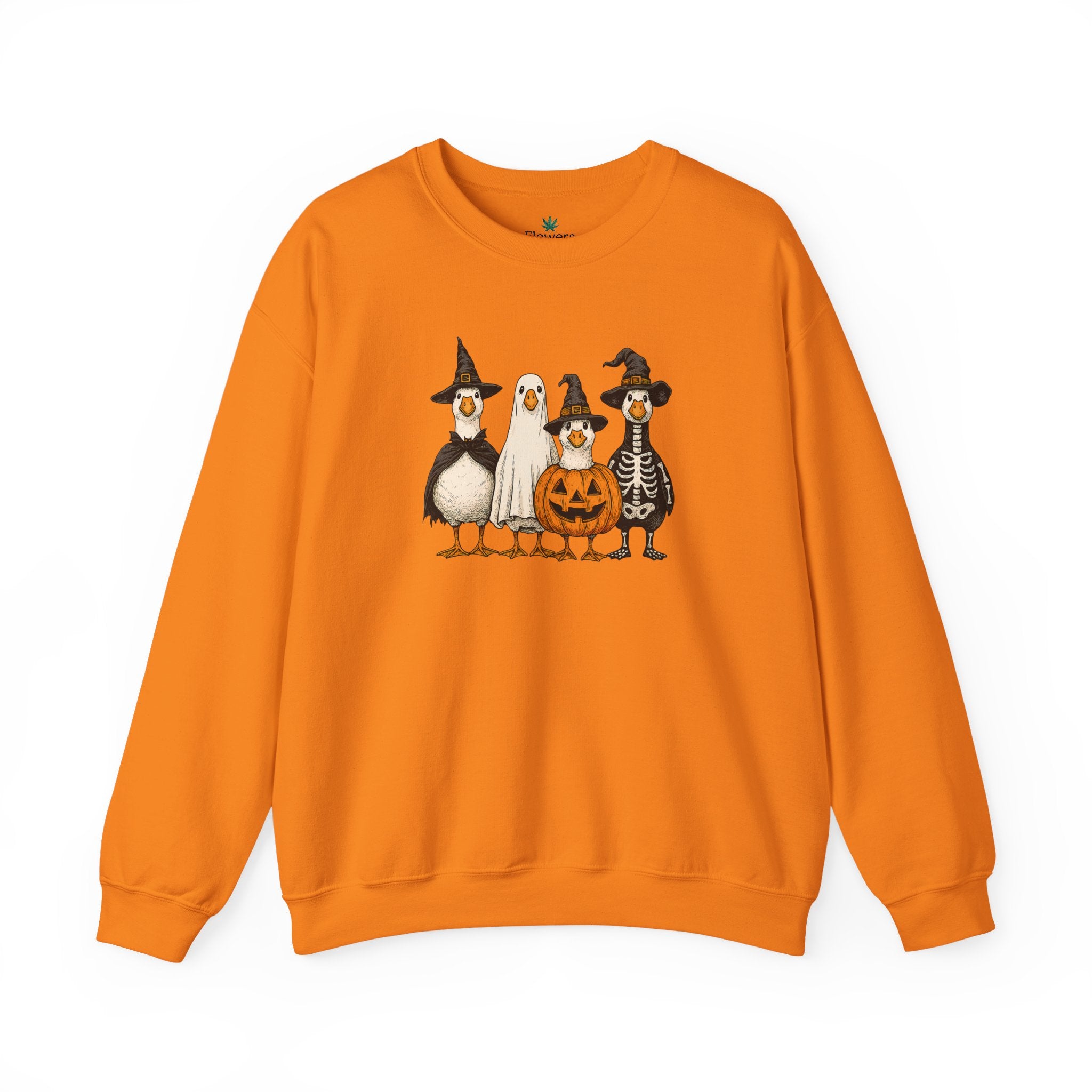 Spooky but Cute Halloween Duck Crewneck Sweatshirt