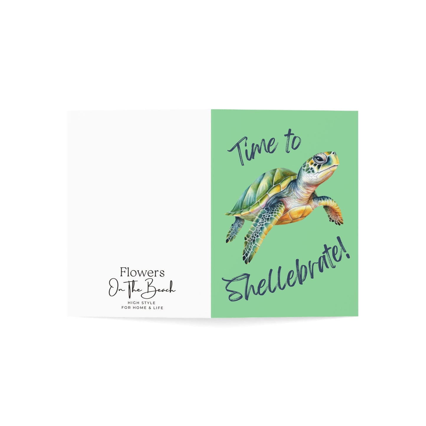 Blank Note Cards, Celebration Card, Turtle Lover Greeting Card, Ocean Lover Card, Congrats Card, Ocean Theme Celebration Card