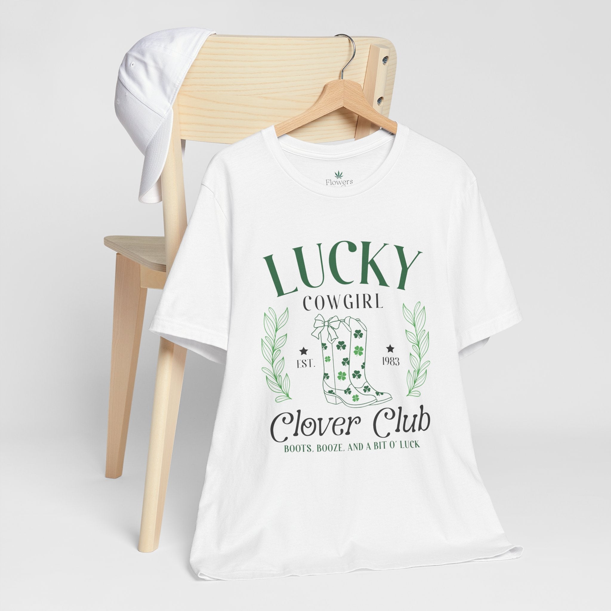 Cowgirl Boots Shamrock Lucky Cowgirl Clover Tee