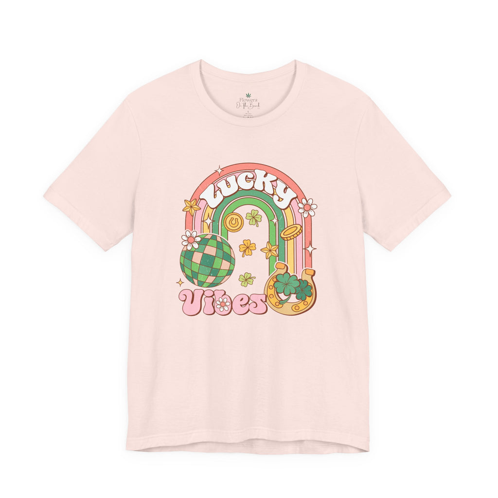 Lucky Vibes Rainbow Pot of Gold Retro Tee