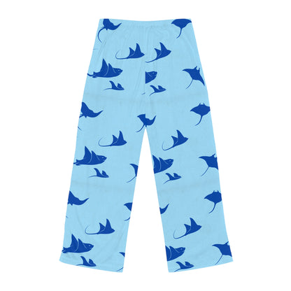 Stingray Women's Pajama Pants, Unique Lounge Sleepwear, Rare Ocean Lover Gift, Beachwear Bottoms, Underwater Animal PJ Trousers