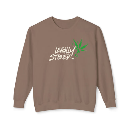 Stoner Gift Long-Sleeved T, Stoner Tshirt Gift, "Legally Stoned" Lightweight Sweatshirt, Gift for Stoner Friend, 420 Sweatshirt