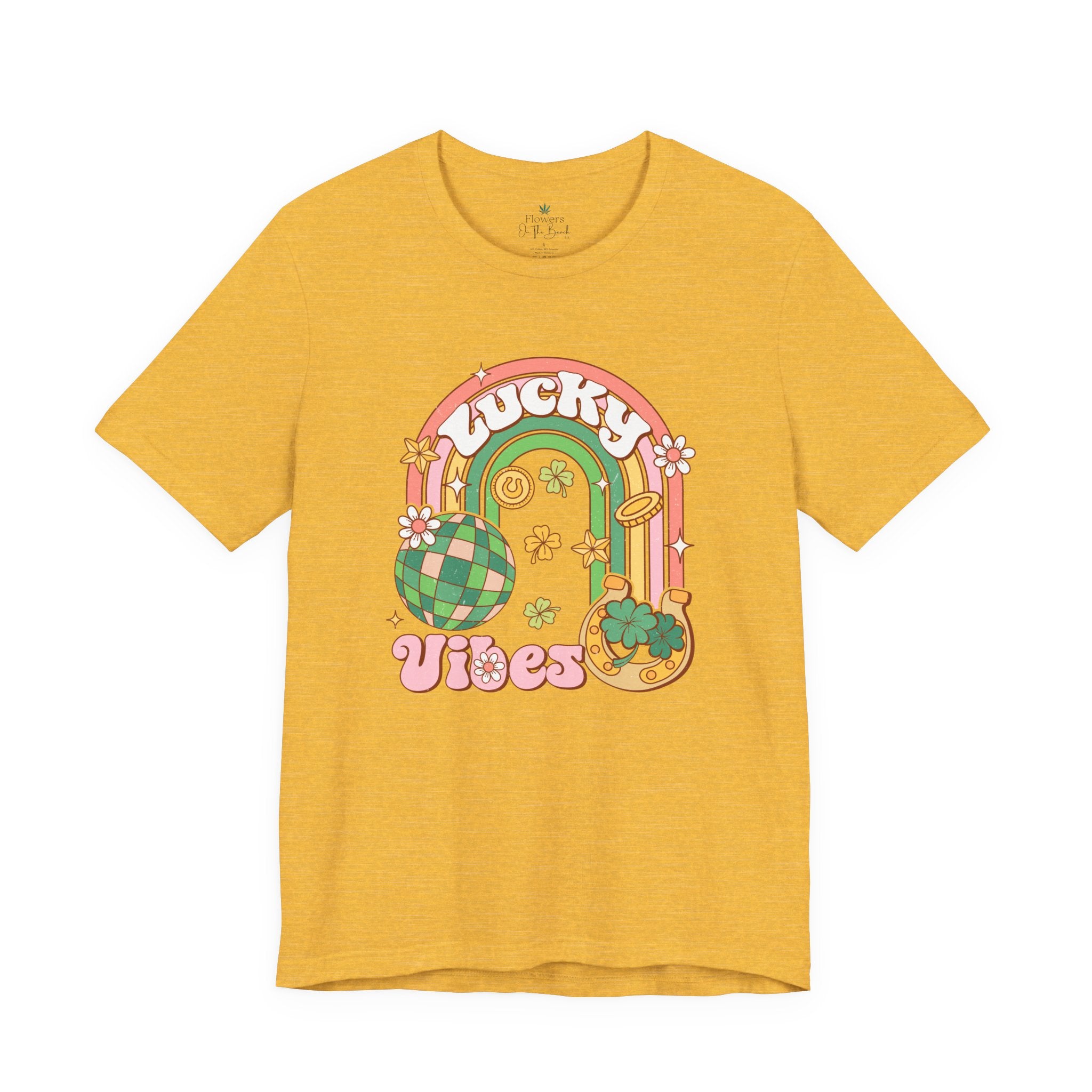 Lucky Vibes Rainbow Pot of Gold Retro Tee