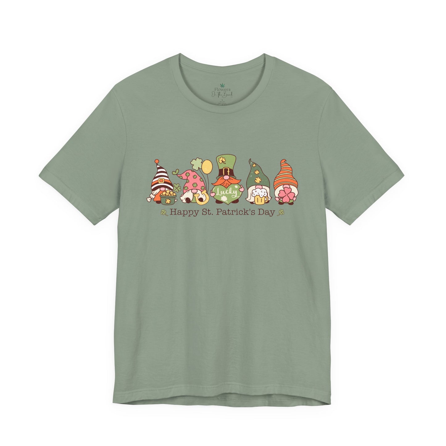 St Patrick's Day Tee, Gnomes Shirt, Happy St Patricks Day T-Shirt, Unisex Jersey, Holiday Gift, Green Clover Top